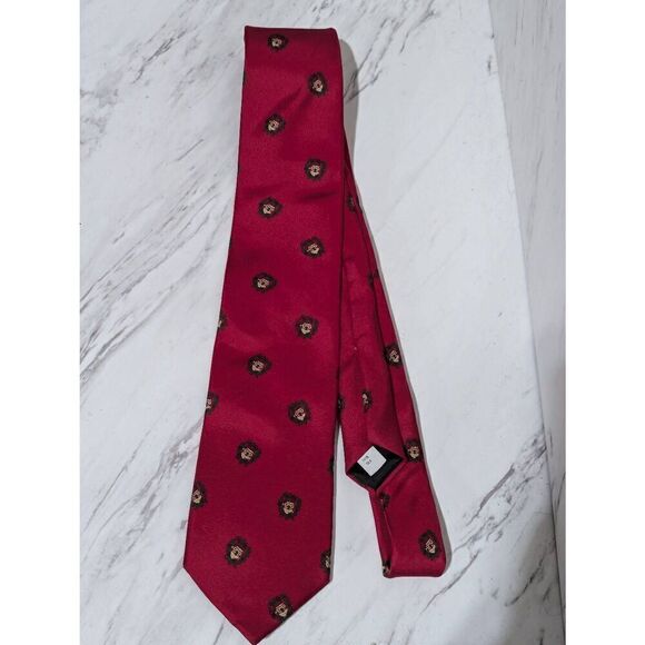 Wembley Men's Red Santa Christmas Silks Neck Tie 100% Silk - Picture 2 of 6